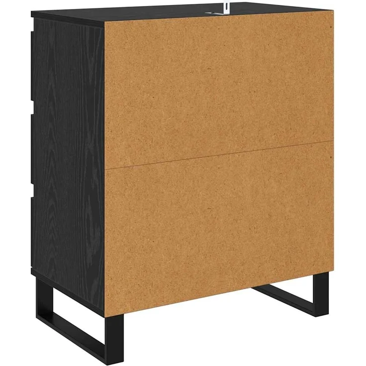 vidaXL Sideboard Schwarz Eichen-Optik 60 x 35 x 70 cm Holzwerkstoff 881955 – Bild 7