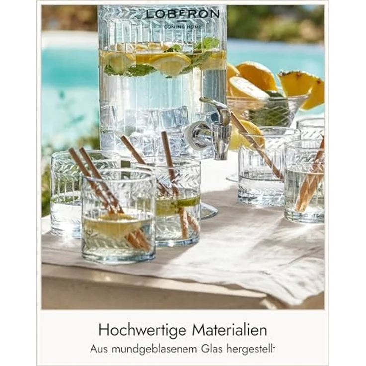 Mirabeau Glas Glas 6er Set Padiès klar, Glas – Bild 3