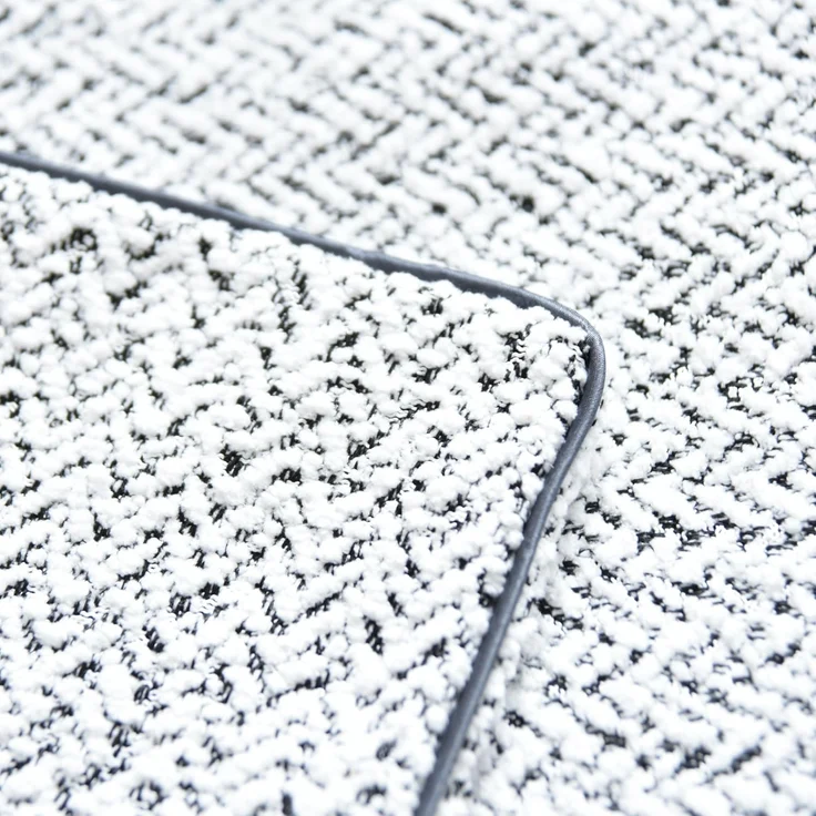 Gardinenbox Dekokissen, Chenille Bouclé-Optik Schwarzer Paspelierung 2023330K – Bild 9