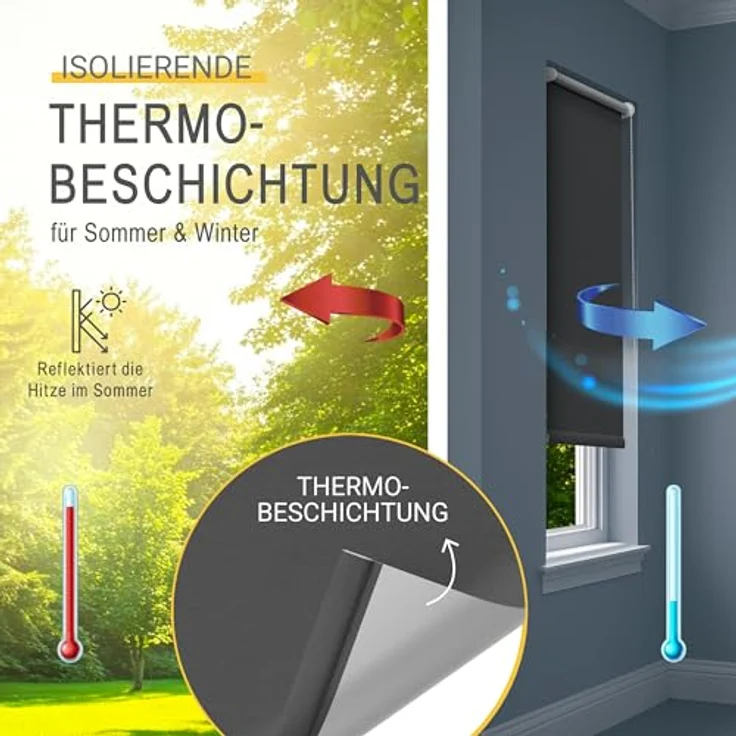 Sol Royal Thermorollo SolReflect T42 für Fenster & Türen Anthrazit, 160 x 110 x 3.1 cm – Bild 7