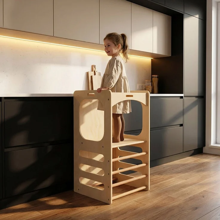 HOME DELUXE Lernturm 3in1 NILO - Lernturm, Rutsche, Kreidetafel – Bild 1