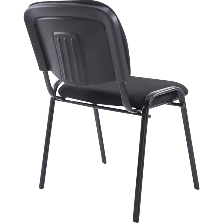 CLP 4er Set Stapelstühle XL Ken Stoff mit Metallgestell,schwarz – Bild 5