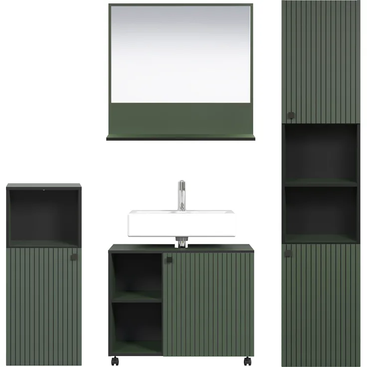 Badmöbel Set Bliss in grün 180 cm
