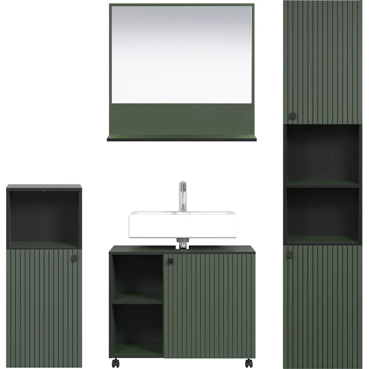 Badmöbel Set Bliss in grün 180 cm – Bild 1