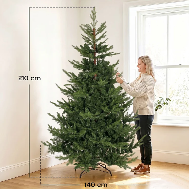 HOMCOM Weihnachtsbaum, PVC, Grün, 140 x 140 x 210 cm – Bild 3