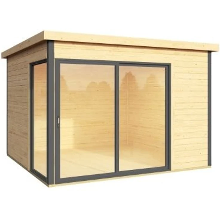Lasita Maja Gartenhaus Domeo 1-4 Gartenhaus aus Holz Holzhaus mit 44 mm Wandstärke Blockbohlenhaus mit Montagematerial – Bild 2