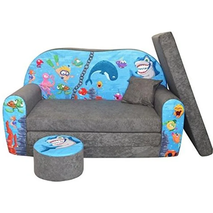 Fortisline 'Ocean II' Kindersofa mit Hocker