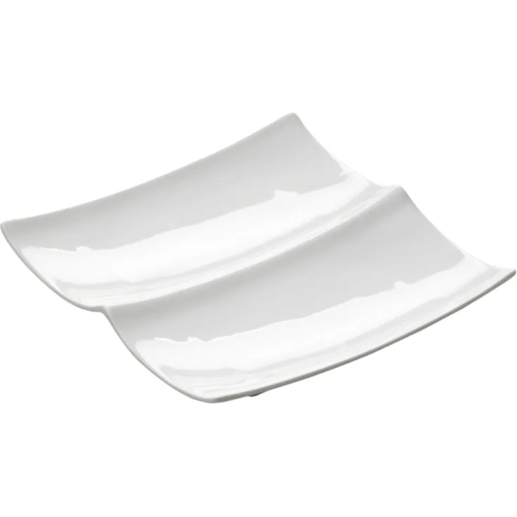 Maxwell & Williams Platte zweigeteilt 26,5 cm EAST MEETS WEST Geschenkbox, Porzellan, JX24003
