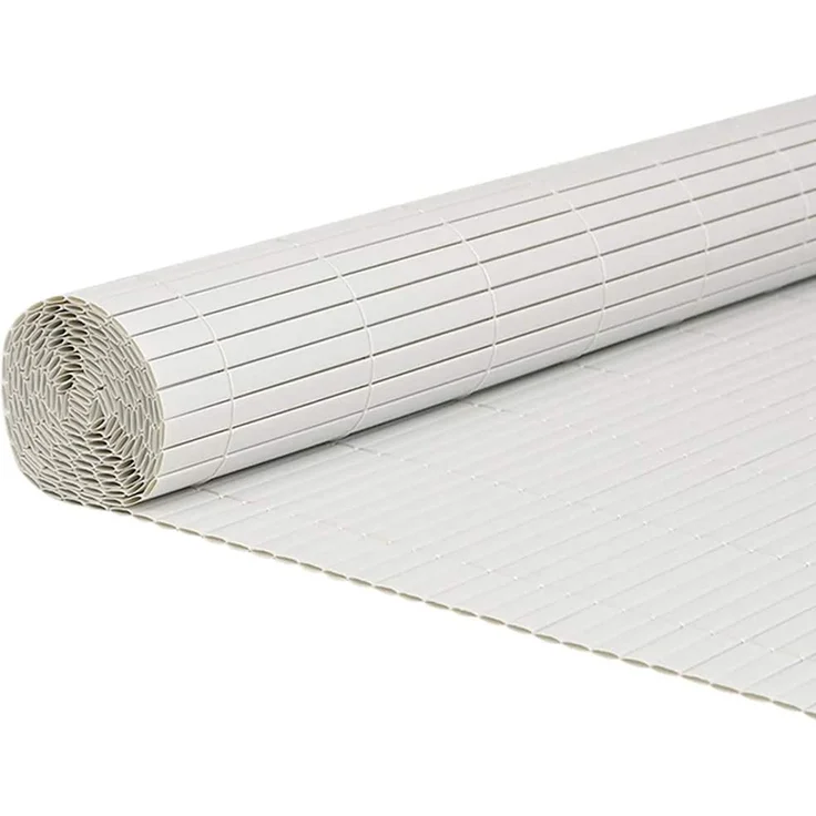 vidaXL Gartenzaun Doppelseitig Weiß 1,8x5 m PVC 42002623 – Bild 2