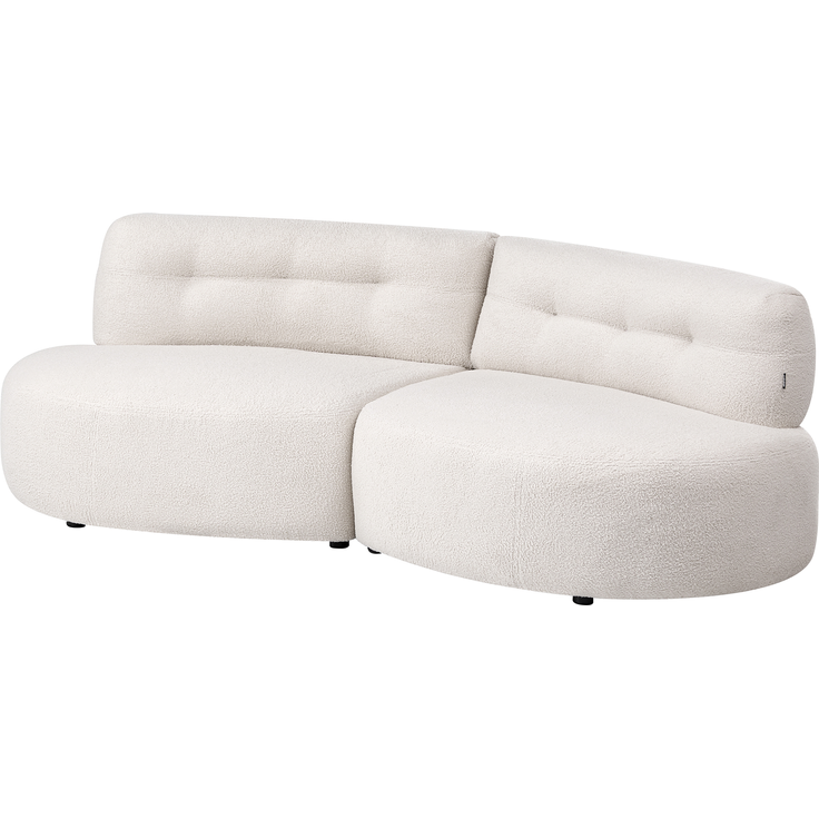 Sofa 3-Sitzer LAERDAL Bouclé Cremeweiß – Bild 5
