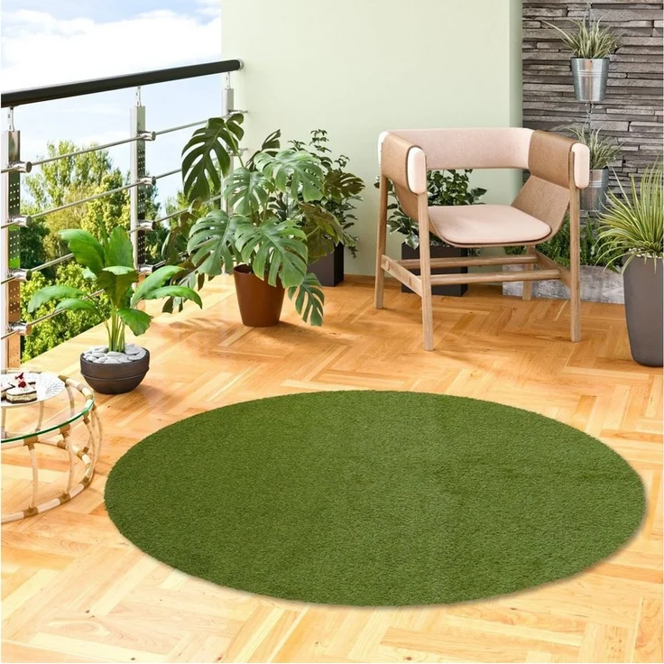Snapstyle Rasenteppich Luxus Kunstrasen Rasenteppich Wembley Rund, Rund, Höhe: 20 mm – Bild 5