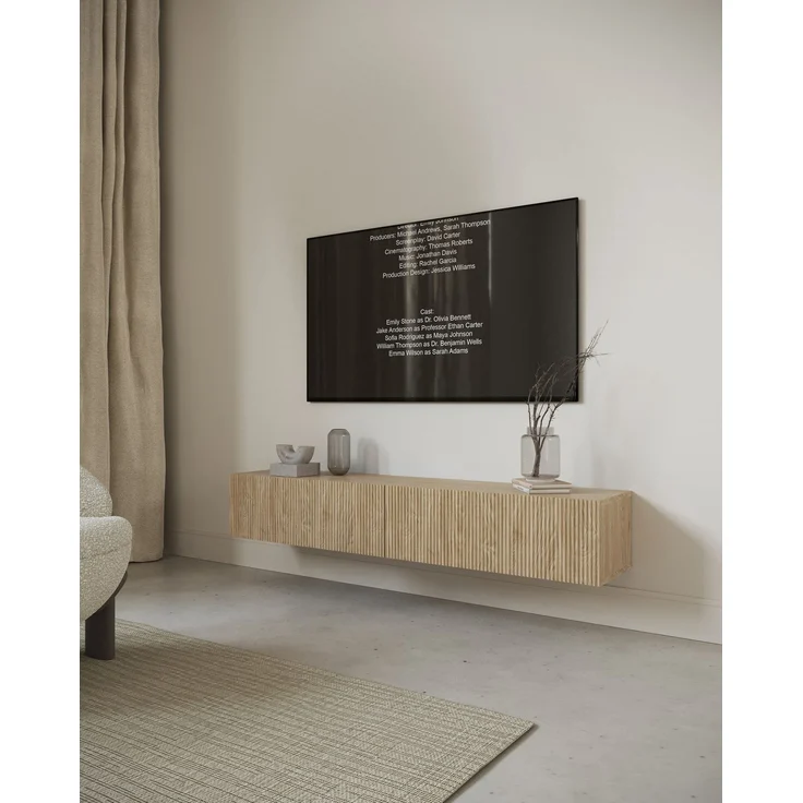 Selsey 'Nolie' TV-Hängeboard 2-türig, Eichenholzoptik, ca. 29 x 175,5 x 32 cm – Bild 3