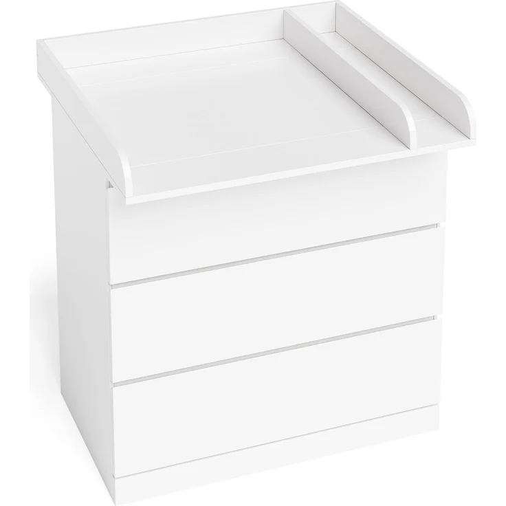 Bellabino 'Oti' Wickelaufsatz für IKEA Kommoden (Malm, Hemnes, Nordli), weiß, mit Trennfach (beidseitig montierbar), 10 x 74 x 80 cm – Bild 8