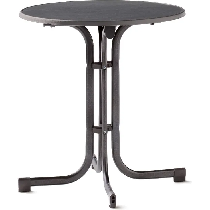 Sieger Boulevard-Klapptisch Boulevard-Klapptisch klappbar, Stahlrohr Eisengrau 70 x 72 x 70 cm