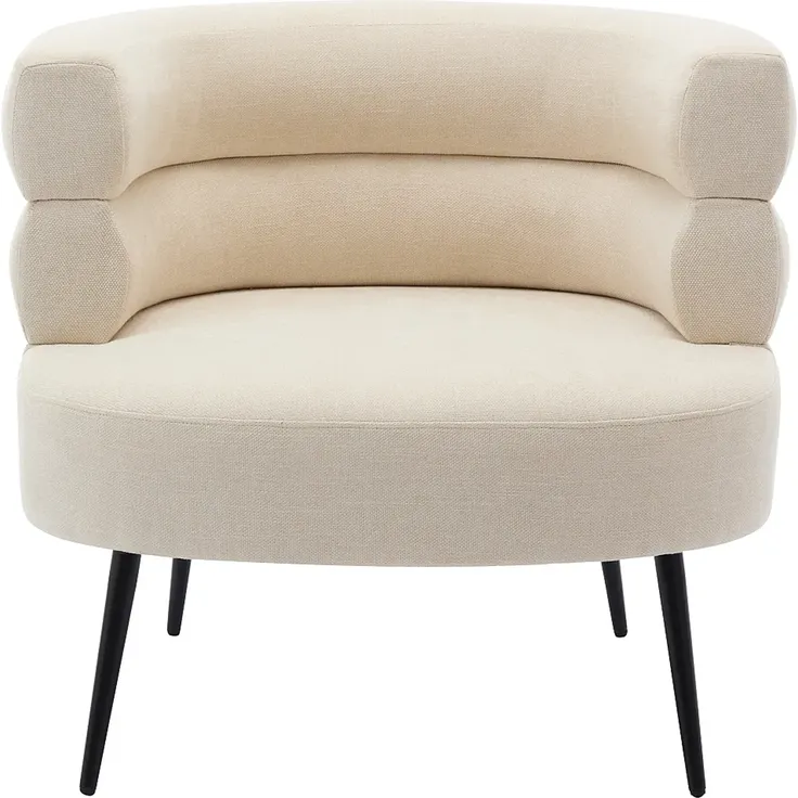 Vente-unique - CAMEDO Sessel Stoff Beige - B 74 cm x H 73 cm x L 80 cm – Bild 2