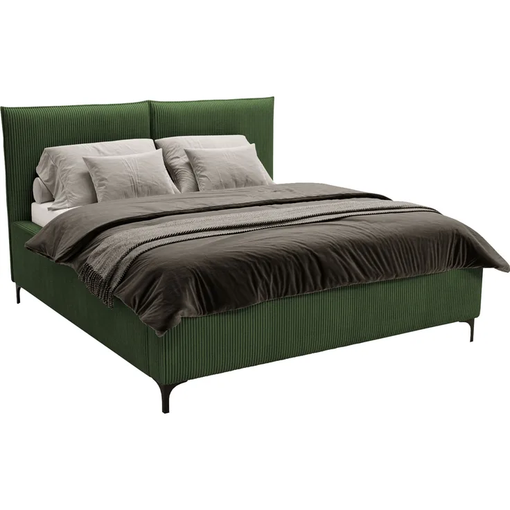 Polsterbett Leon Cord (Farbe: Poso 14, Größe: 200x200 cm)