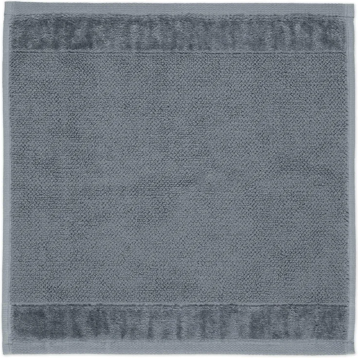 möve Handtuch Bamboo Luxe mit Veloursbordüre Grau 30x30