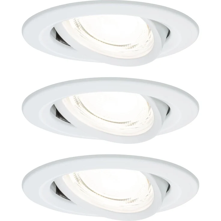 LED Einbauleuchte Nova Coin 3er-Set rund 84mm 50° 3x2,8W 3x505lm 230V 4000K Weiß matt – Bild 8