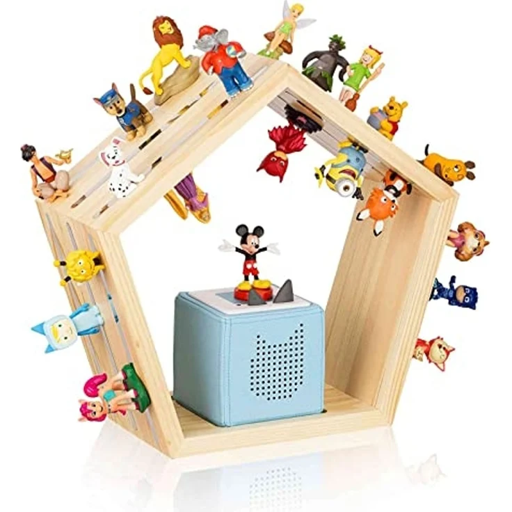 Baby Vivo Regal für Toniebox mit magnetischer Aufbewahrung für über 68 Tonies - Fünfeck – Bild 3