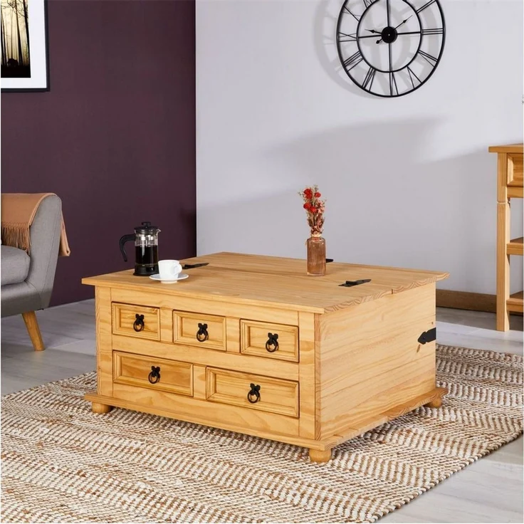 IDIMEX Truhentisch TEQUILA, Truhentisch Couchtisch Mexico Möbel Wohnzimmer Tisch Truhe Mexiko Stil – Bild 2