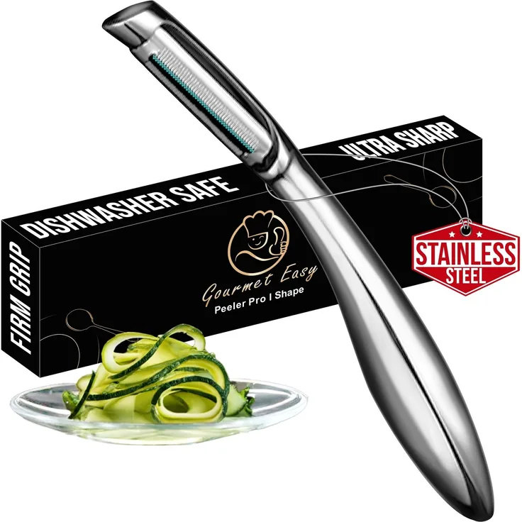 Sparschäler aus Edelstahl für Obst & Gemüse, Premium-Klinge