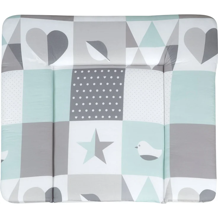 roba Wickelauflage 'Happy Patch' mint - weiche Wickelunterlage 85 x 75 cm
