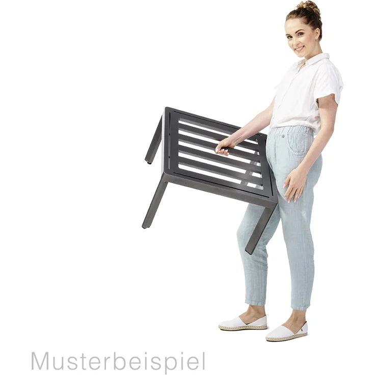Sieger Lugo Lounge Basis - inkl. 1x Rücken- / Seitenelement + 1x Verbindungselement Einzelteil des Loungesets Lugo, Aluminium Eisengrau, 60 x 36 x 60 – Bild 11