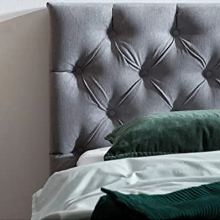 Belanoti Boxspringbett Lara (Boxspringbett 160x200 mit vier Schubladen Stauraum, 7-Zonen Taschenfederkern Matratze inklusive Visco Topper), Bett 160x200 mit Bettkasten in der Farbe Hellgrau H2/H3 Polsterbett – Bild 10