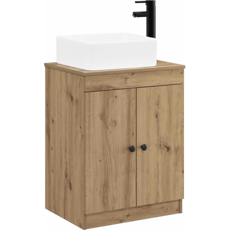 vidaXL Waschbeckenschrank Artisan-Eiche 54 x 41 x 100 cm Holzwerkstoff 3404239 – Bild 2