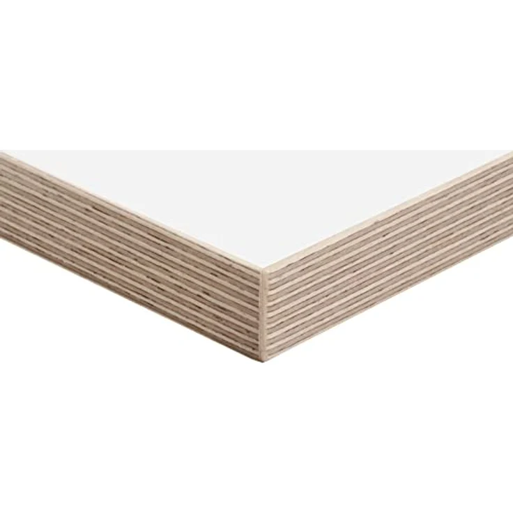 boho office® Schreibtischplatte, Tischplatte in Weiß - 120 x 80 cm - 25mm stark - Multiplexkante – Bild 2