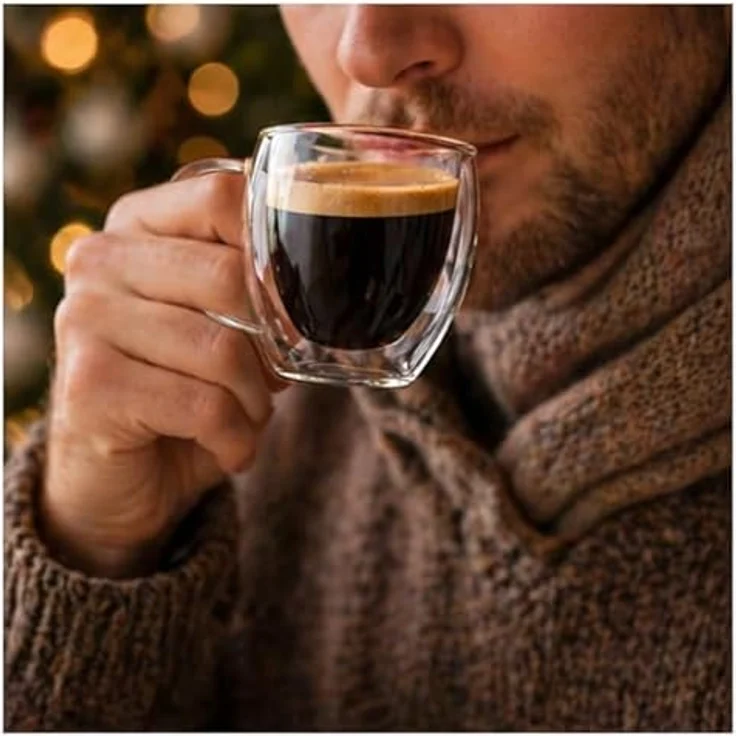 Creano Teeglas Thermoglas Espressoglas hoch, Borosilikatglas, 4 Gläser – Bild 6