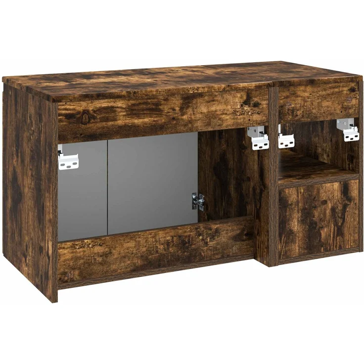 vidaXL Badezimmerschrank-Set 2 stk. Geräucherte Eiche 3404119 – Bild 6
