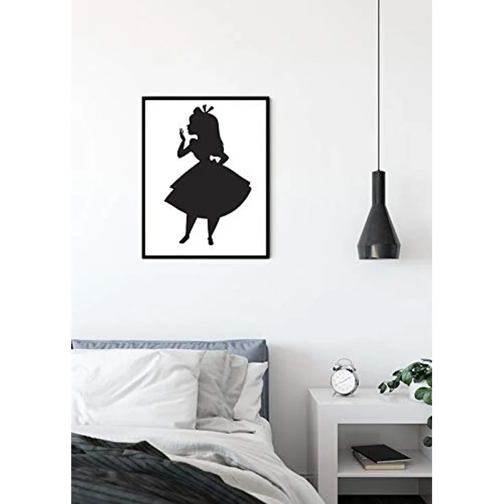 Komar Disney Wandbild Alice Silhouette, Kunstdruck für Kinderzimmer und Babyzimmer, 30x40cm, ohne Rahmen, hochwertiger Druck auf Premium-Poster Fotopapier – Bild 3