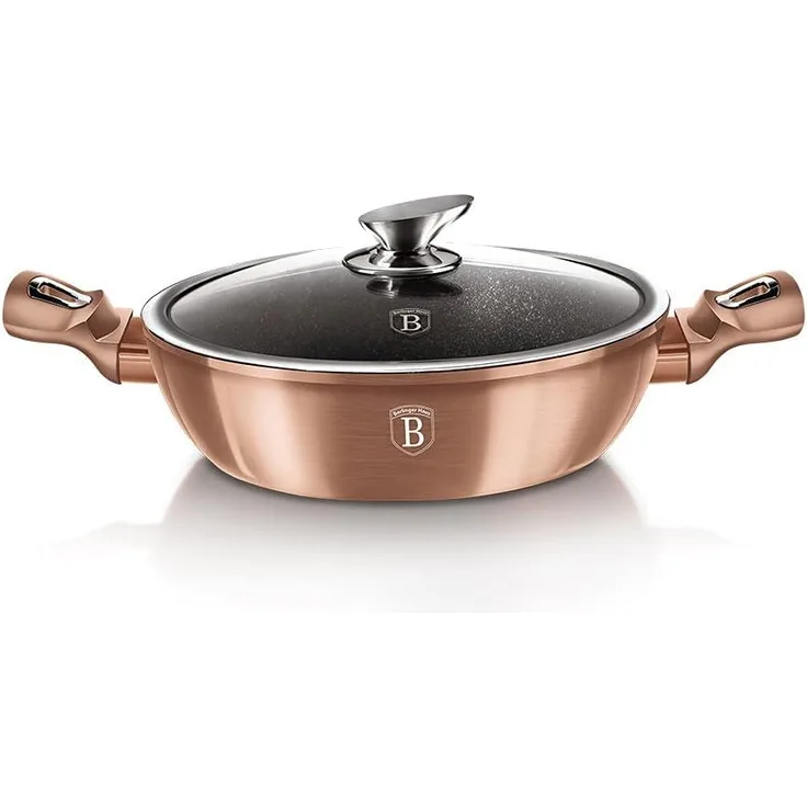 Berlinger Haus Granit-Woktopf, 28 cm, Metallic Line, Rose Gold
