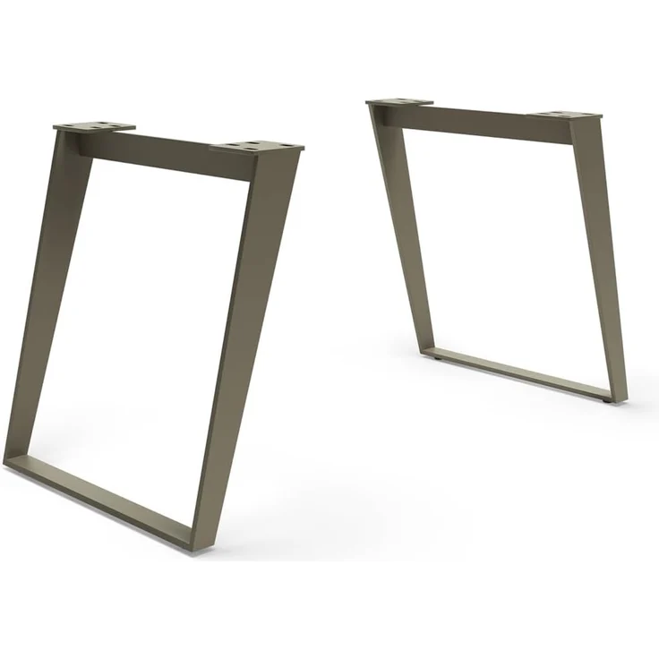 Tischgestell Metall Schräg Effektfinish Titan(2er-Set) – Bild 2
