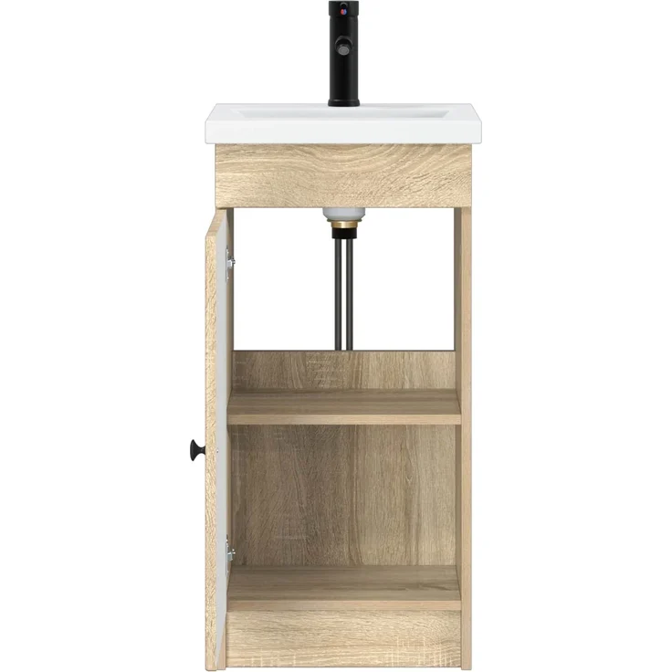 vidaXL Badezimmerschrank mit Waschbecken Sonoma-Eiche 890056 – Bild 3