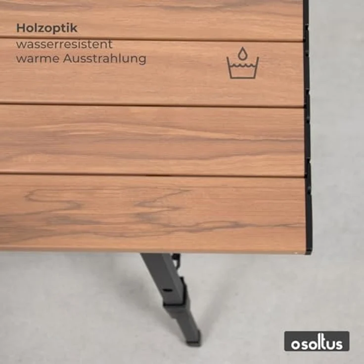 osoltus Camping Klapptisch Alu Tisch Fjord 90 cm x 59 cm höhenverstellbar – Bild 6