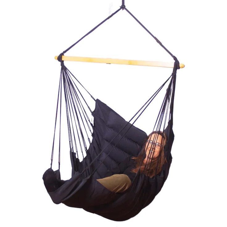 MacaMex SoftChair Black FSC™ zertifiziert Hängesessel gepolstert schwarz wetterfest schwarz MA-11505 – Bild 7