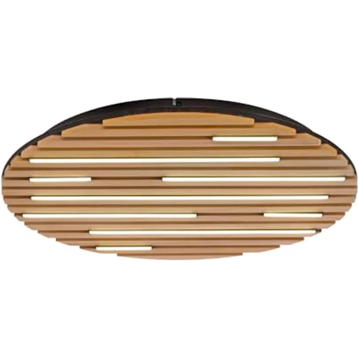 Paul Neuhaus LED Deckenleuchte, Akustik Paneel aus Echtholzfurnier in Eiche natur, SmartHome fähig mit Fernbedienung und CCT Steuerung (60cm rund) – Bild 1