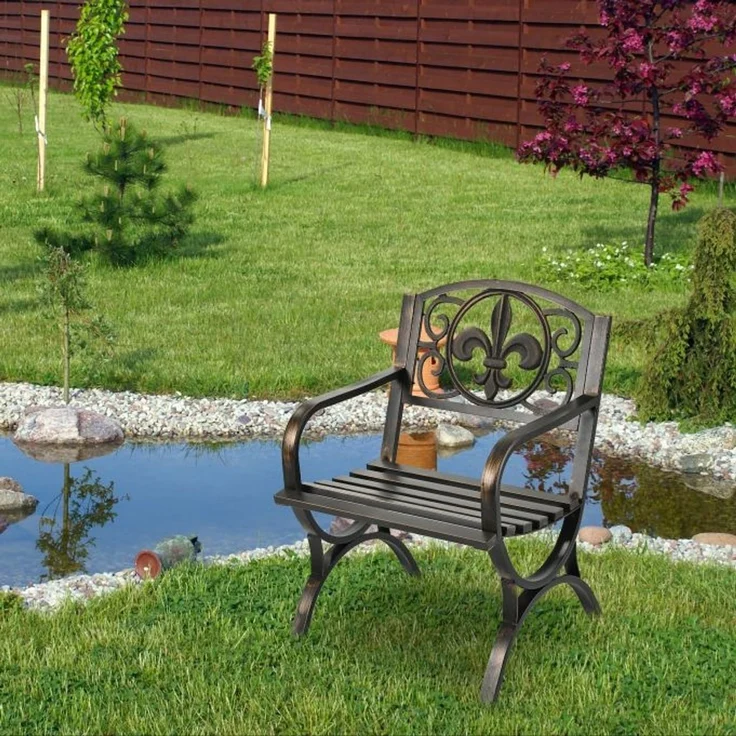 Antiker Gartenstuhl aus Metall 10051928 – Bild 2