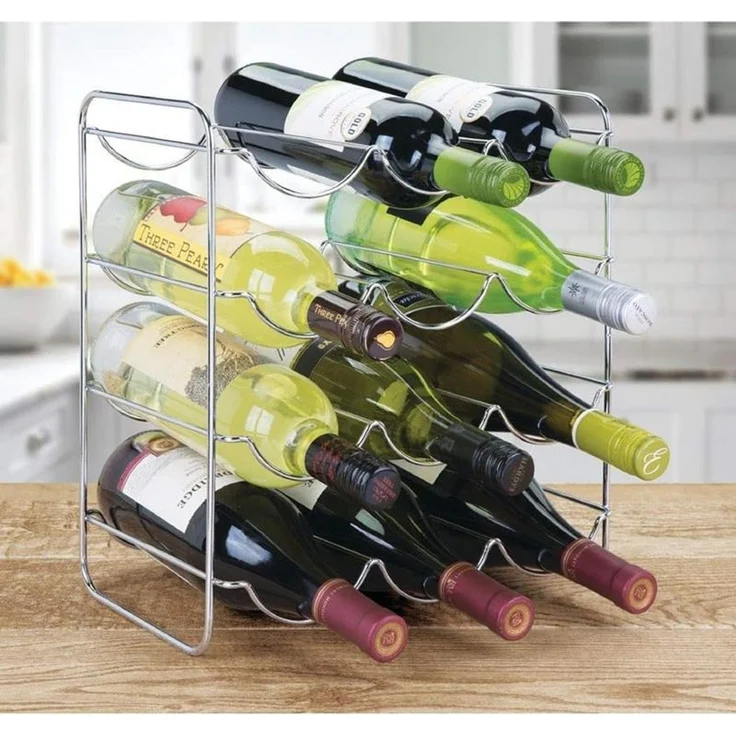 Weinregal Flaschenregal Weinhalter 12 Flaschen mDesign 4 Ebenen Flaschenhalter – Bild 4