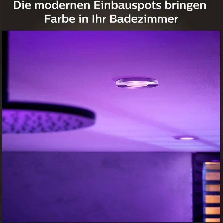 Philips Hue White&Col. Amb. Xamento Einbauspot silber 3x4.2W – Bild 2