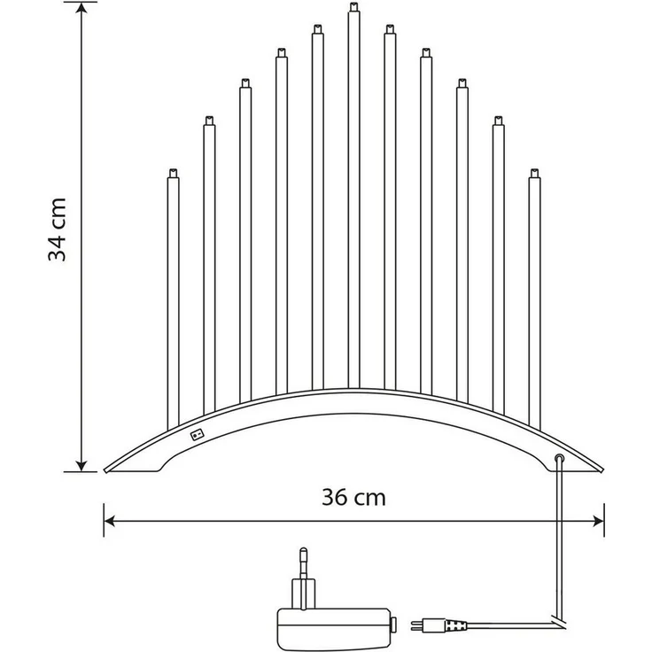 MeLiTec Fensterleuchter SL19-1, LED wechselbar, warmweiß, LED, Lichterbogen, Schwibbogen, Advent, Weihnachtsleuchter, Chrom, XMAS – Bild 2
