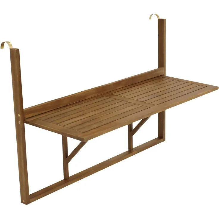 Balkonhängetisch 120x40 cm, Akazienholz geölt