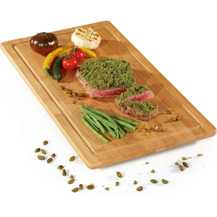 Schneidebrett Küchenbrett Herdabdeckplatte Bambus 49,5×28cm ZASSENHAUS 054385 – Bild 2