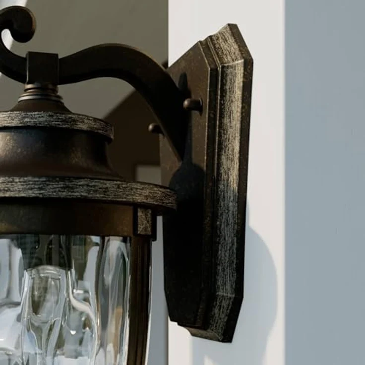 Lindby Philody, Wandlampe für außen, antikbraun, sprühwassergeschützt IP23, 1xE27 max. 60W, ohne Leuchtmittel – Bild 5