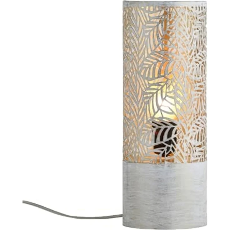 Marrakesch Orient & Mediterran Interior Nachttischlampe Boho Deko Tischlampe Nachttischlampe Lampe Verdure Klein Weiss, E27 – Bild 2