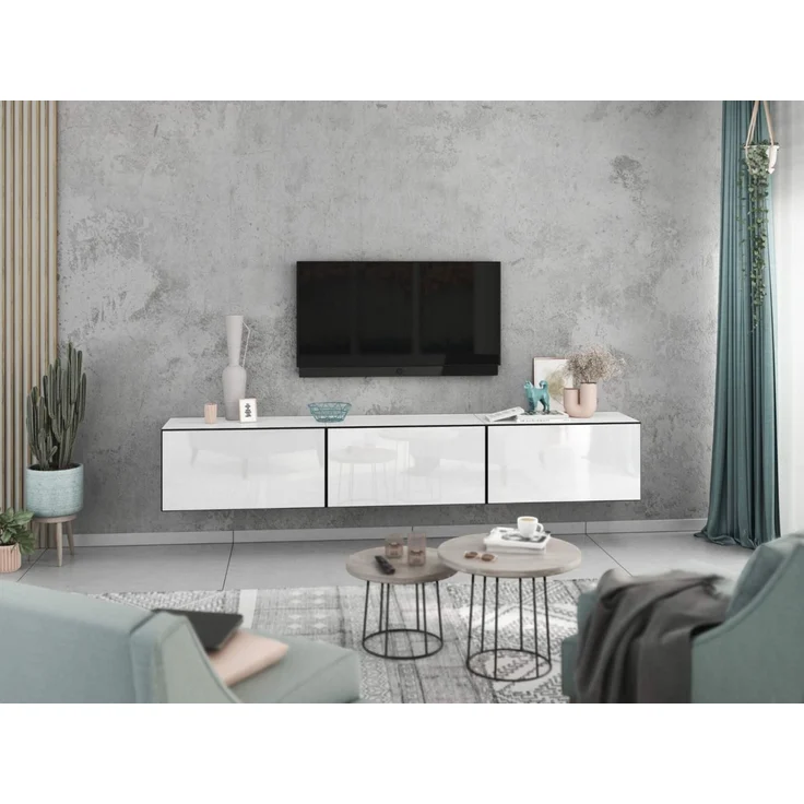 moebel-dich-auf Lowboard VARIANTO 4 (3 tlg, 228 cm breit, 3 St, TV-Schrank bestehend aus 3 Schränken mit Klappe), stehend und hängend – Bild 1
