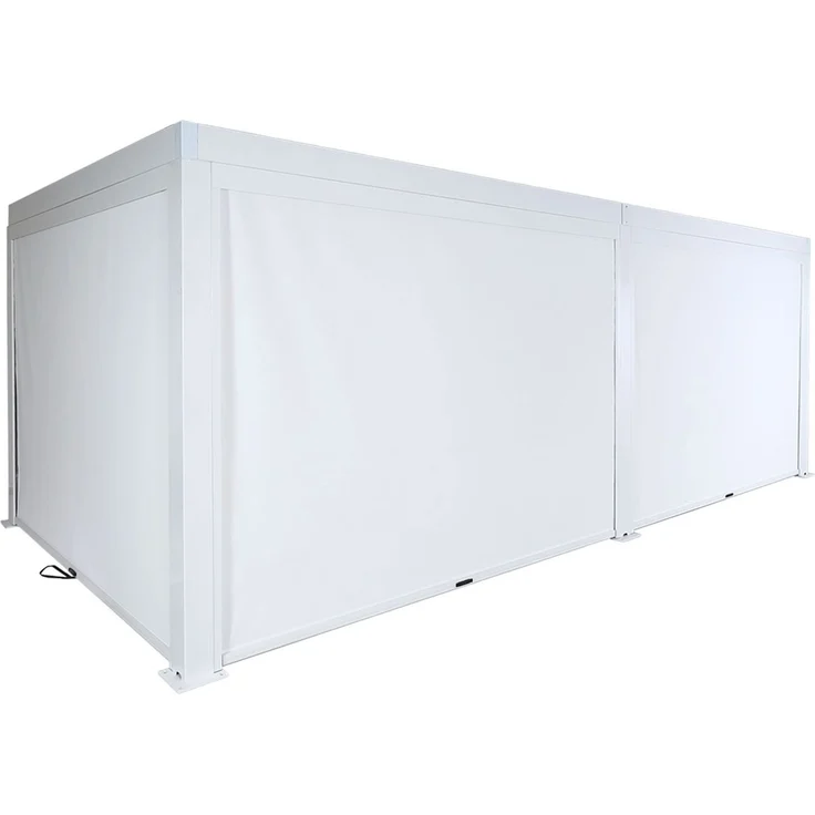 Mendler 'HWC-L46' Pergola, Regenrinne sturmfest, Aluminium weiß, 3x6 m – Bild 8