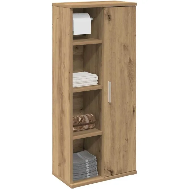 vidaXL Badezimmerschrank mit Rollenhalter Artisan-Eiche 39x22x90 cm 858532